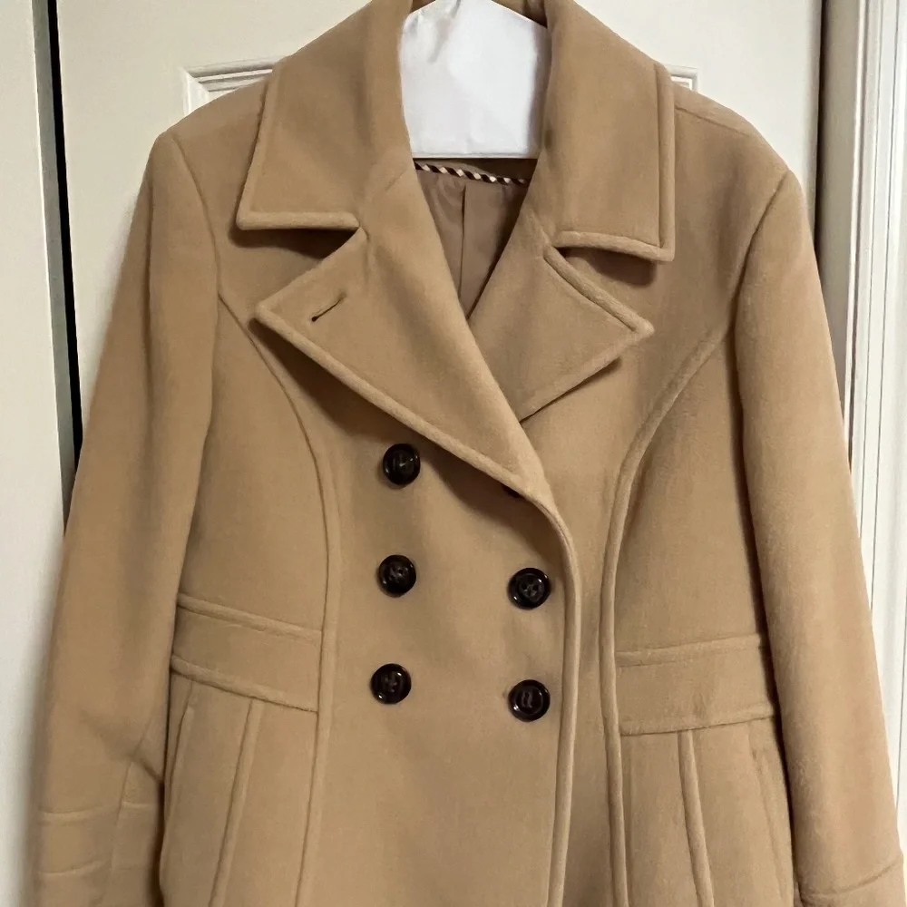St John's Bay Dress Coat - with large reinforced brown buttons and inside pocket - Picture 1 of 16
